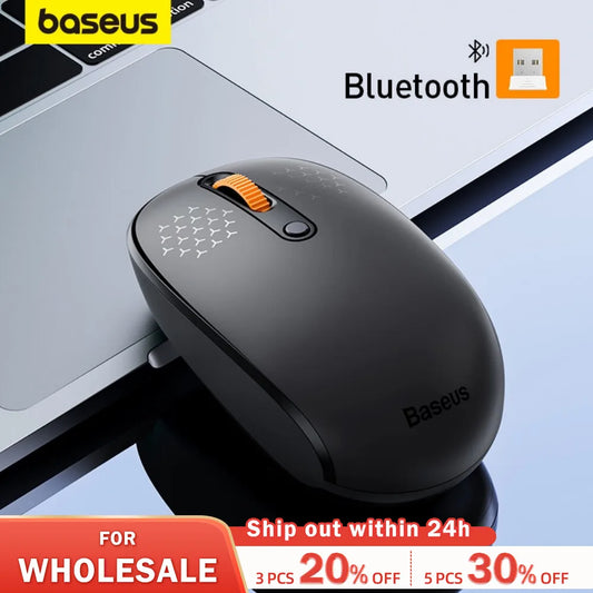 Mouse Baseus F01B Bluetooth 5.0 1600 DPI + Clique silencioso